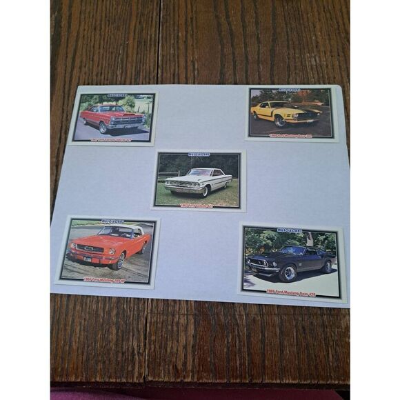 Vintage 1992 Collect A Card Musclecar Trading Cards Lot of 5 Ford Car Cards - Picture 1 of 2
